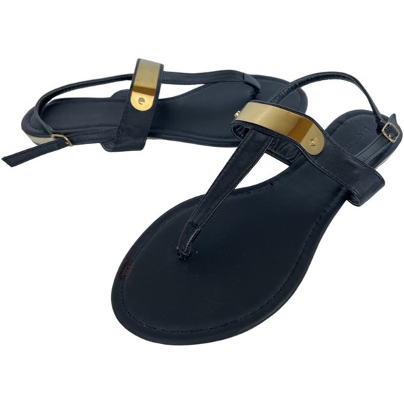 🌸4/$30🌸NWOB Le Chateau Sandals with Gold Embellishment - Picture 2 of 12